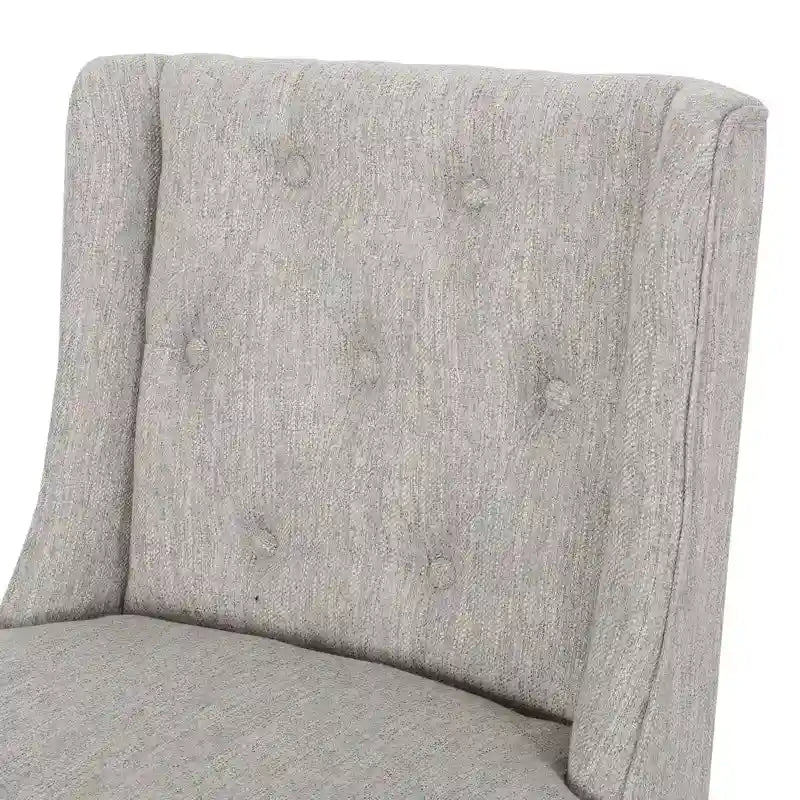 Tabouret de bar à dossier ailé capitonné en tissu Lansglen (lot de 2) par Christopher Knight Home
