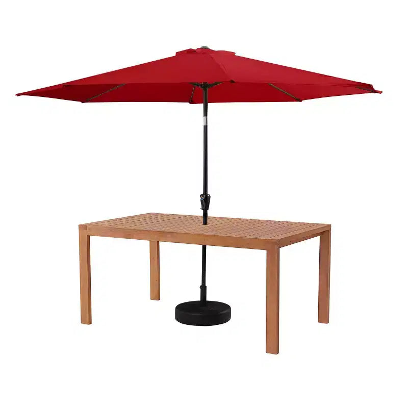 Set da pranzo da esterno Alaterre Furniture 6 pz, tavolo Weston con ombrellone automatico inclinabile da 3 metri