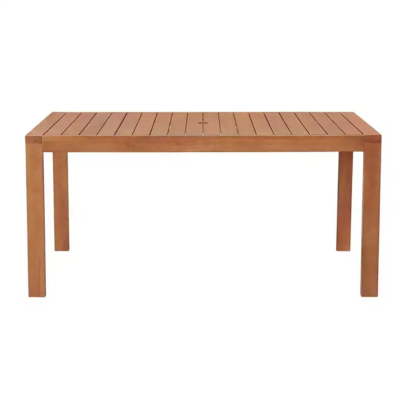 Set da pranzo da esterno Alaterre Furniture 6 pz, tavolo Weston con ombrellone automatico inclinabile da 3 metri