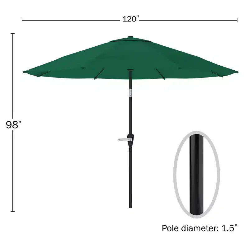 Set da pranzo da esterno Alaterre Furniture 6 pz, tavolo Weston con ombrellone automatico inclinabile da 3 metri