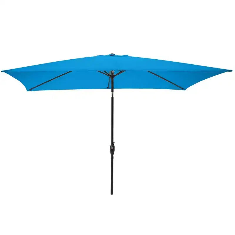 Set da pranzo da esterno Alaterre Furniture 8 pz, tavolo Weston con ombrellone rettangolare da 3 m