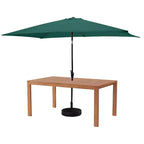 Set da pranzo da esterno Alaterre Furniture 8 pz, tavolo Weston con ombrellone rettangolare da 3 m