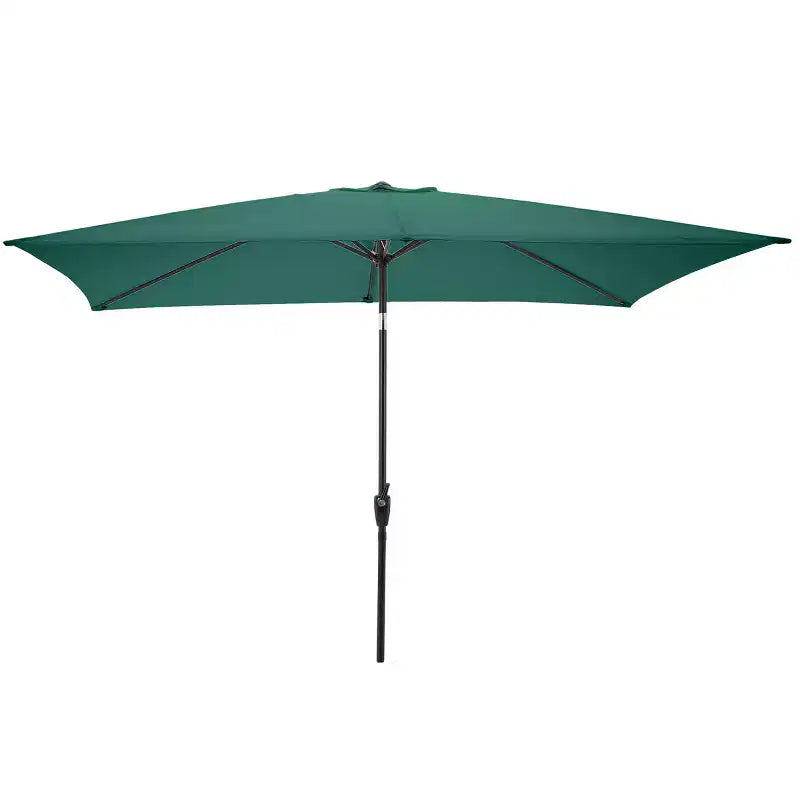 Set da pranzo da esterno Alaterre Furniture 8 pz, tavolo Weston con ombrellone rettangolare da 3 m