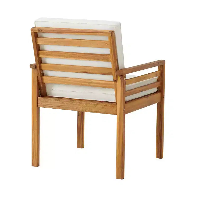 Set da pranzo da esterno Alaterre Furniture 6 pz, tavolo Okemo con ombrellone a inclinazione automatica da 3 m