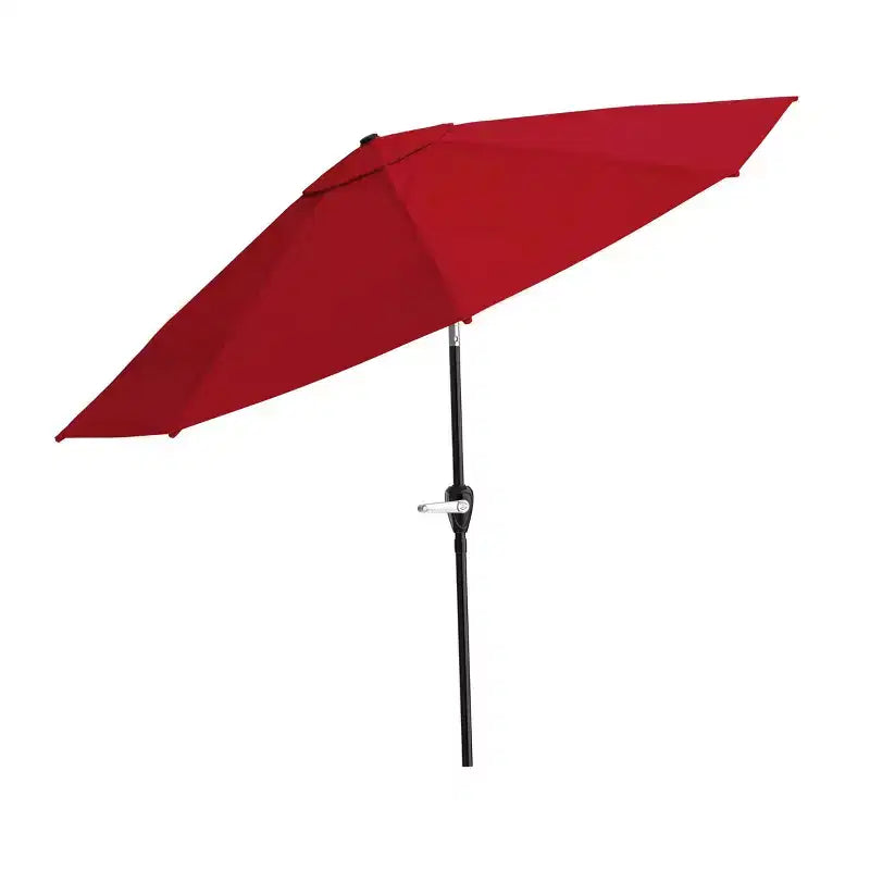 Set da pranzo da esterno Alaterre Furniture 8 pz, tavolo Okemo con ombrellone a inclinazione automatica da 3 m
