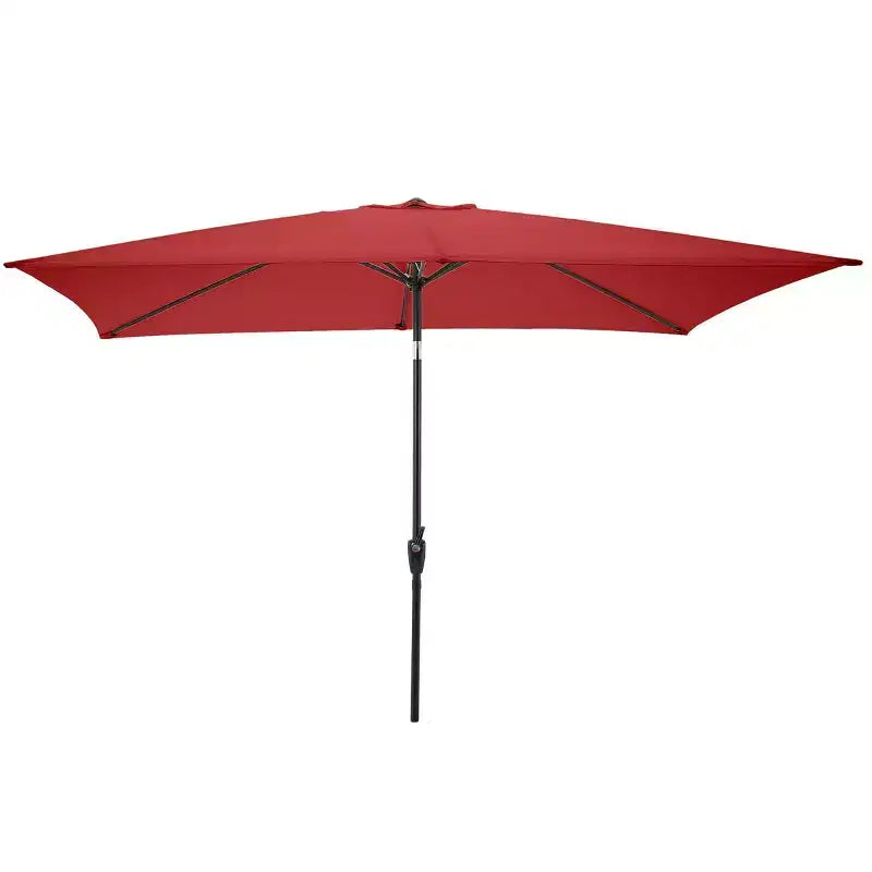 Set da pranzo da esterno Alaterre Furniture 6 pz, tavolo Okemo con ombrellone rettangolare da 10 piedi