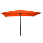 Set da pranzo da esterno Alaterre Furniture 6 pz, tavolo Okemo con ombrellone rettangolare da 10 piedi