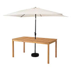 Set da pranzo da esterno Alaterre Furniture 6 pz, tavolo Okemo con ombrellone rettangolare da 10 piedi
