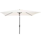 Set da pranzo da esterno Alaterre Furniture 6 pz, tavolo Okemo con ombrellone rettangolare da 10 piedi