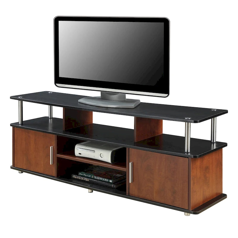 Convenience Concepts Designs2Go Mobile TV Stand Monterey da 65 pollici con armadietti e mensole