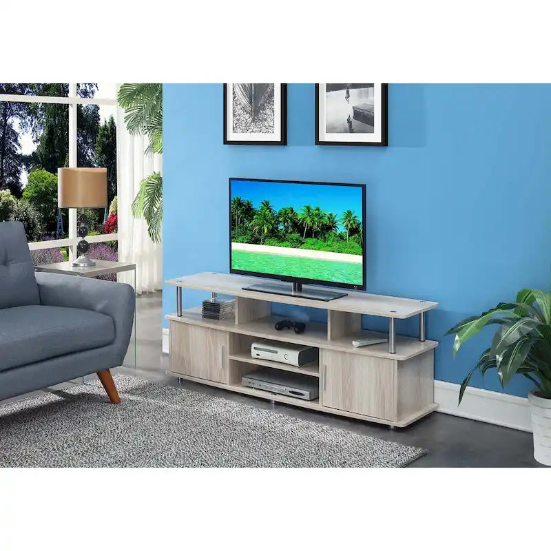 Convenience Concepts Designs2Go Mobile TV Stand Monterey da 65 pollici con armadietti e mensole