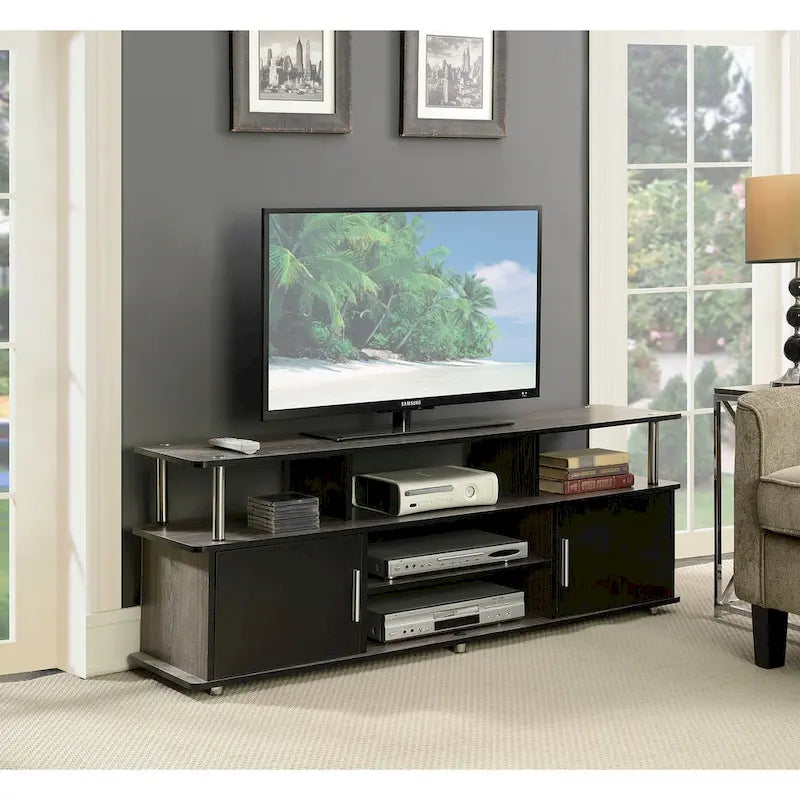 Convenience Concepts Designs2Go Mobile TV Stand Monterey da 65 pollici con armadietti e mensole