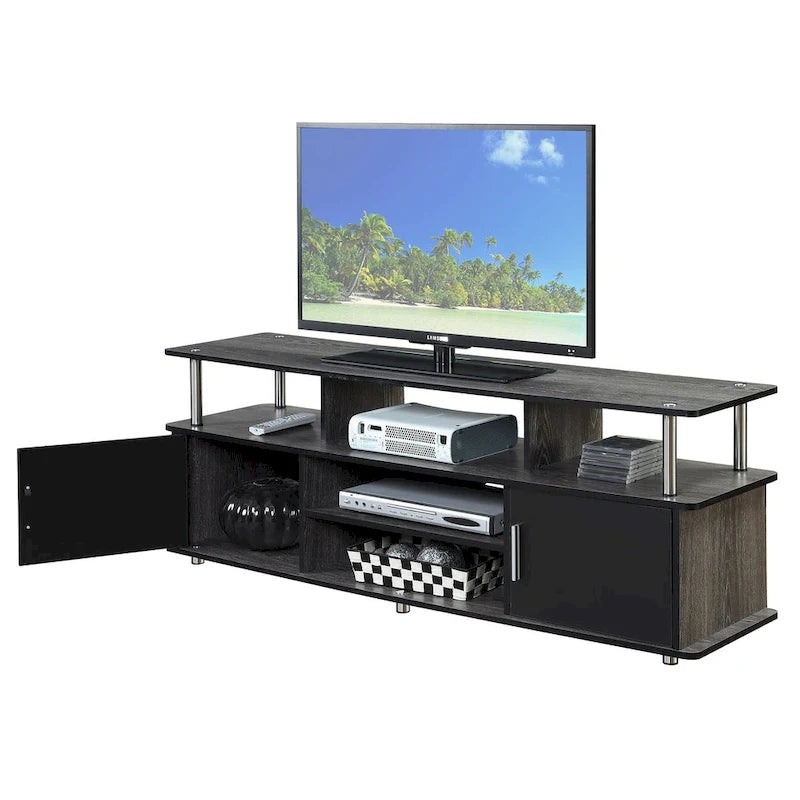Convenience Concepts Designs2Go Mobile TV Stand Monterey da 65 pollici con armadietti e mensole