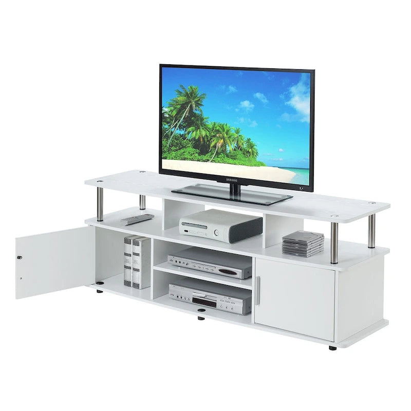 Convenience Concepts Designs2Go Mobile TV Stand Monterey da 65 pollici con armadietti e mensole