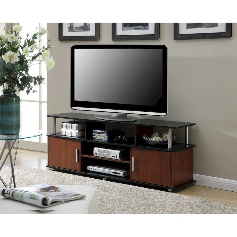 Convenience Concepts Designs2Go Mobile TV Stand Monterey da 65 pollici con armadietti e mensole