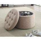 Convenience Concepts Designs4Comfort Pouf rond de rangement pour chaussures