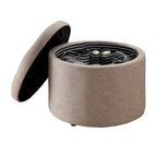 Convenience Concepts Designs4Comfort Pouf rond de rangement pour chaussures