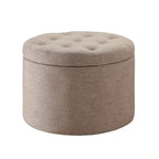Convenience Concepts Designs4Comfort Pouf rond de rangement pour chaussures