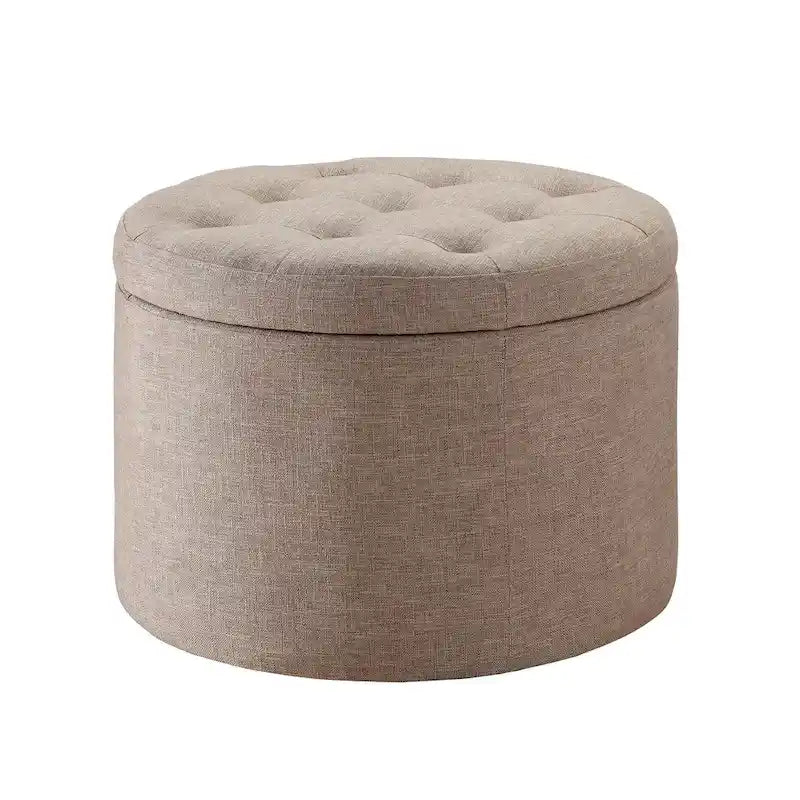 Convenience Concepts Designs4Comfort Pouf rond de rangement pour chaussures