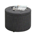 Convenience Concepts Designs4Comfort Pouf rond de rangement pour chaussures