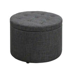 Convenience Concepts Designs4Comfort Pouf rond de rangement pour chaussures