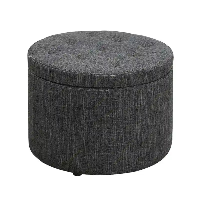 Convenience Concepts Designs4Comfort Pouf rond de rangement pour chaussures