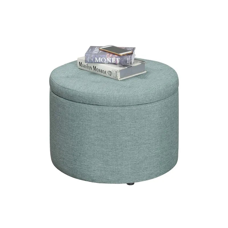 Convenience Concepts Designs4Comfort Pouf rond de rangement pour chaussures