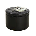 Convenience Concepts Designs4Comfort Pouf rond de rangement pour chaussures