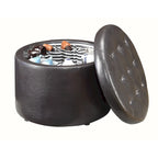 Convenience Concepts Designs4Comfort Pouf rond de rangement pour chaussures