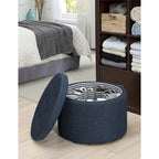 Convenience Concepts Designs4Comfort Pouf rond de rangement pour chaussures