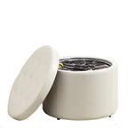 Convenience Concepts Designs4Comfort Pouf rond de rangement pour chaussures