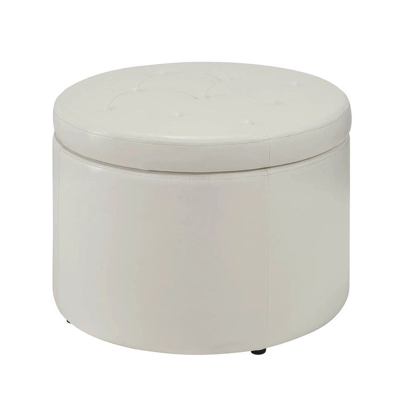 Convenience Concepts Designs4Comfort Pouf rond de rangement pour chaussures