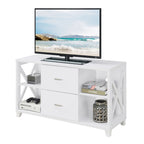 Mobile porta TV Oxford Deluxe a 2 cassetti con ripiani per TV fino a 55 pollici, Convenience Concepts
