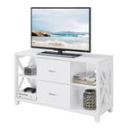 Mobile porta TV Oxford Deluxe a 2 cassetti con ripiani per TV fino a 55 pollici, Convenience Concepts