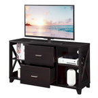 Mobile porta TV Oxford Deluxe a 2 cassetti con ripiani per TV fino a 55 pollici, Convenience Concepts
