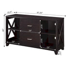 Mobile porta TV Oxford Deluxe a 2 cassetti con ripiani per TV fino a 55 pollici, Convenience Concepts