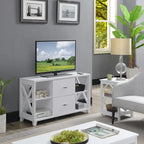 Mobile porta TV Oxford Deluxe a 2 cassetti con ripiani per TV fino a 55 pollici, Convenience Concepts