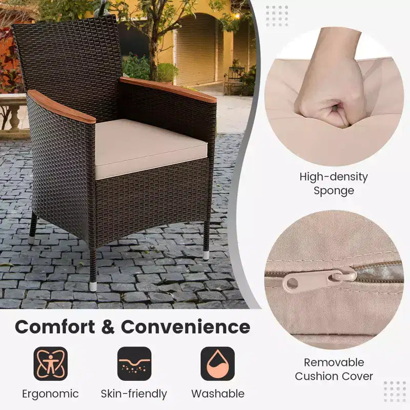 Set da pranzo da giardino Costway 11 pezzi con ombrellone a doppio lato da 4,5 m (base inclusa) beige/caffè/blu scuro/arancione/vino/grigio