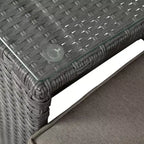 Flash Furniture Nico Ensemble Canapé Modulaire d'Intérieur/Extérieur avec Table et Poufs