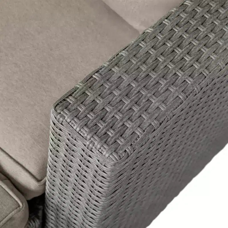 Flash Furniture Nico Ensemble Canapé Modulaire d'Intérieur/Extérieur avec Table et Poufs