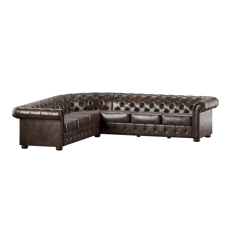 Divano componibile a L Chesterfield Knightsbridge di iNSPIRE Q Artisan
