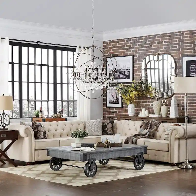 Divano componibile a L Chesterfield Knightsbridge di iNSPIRE Q Artisan