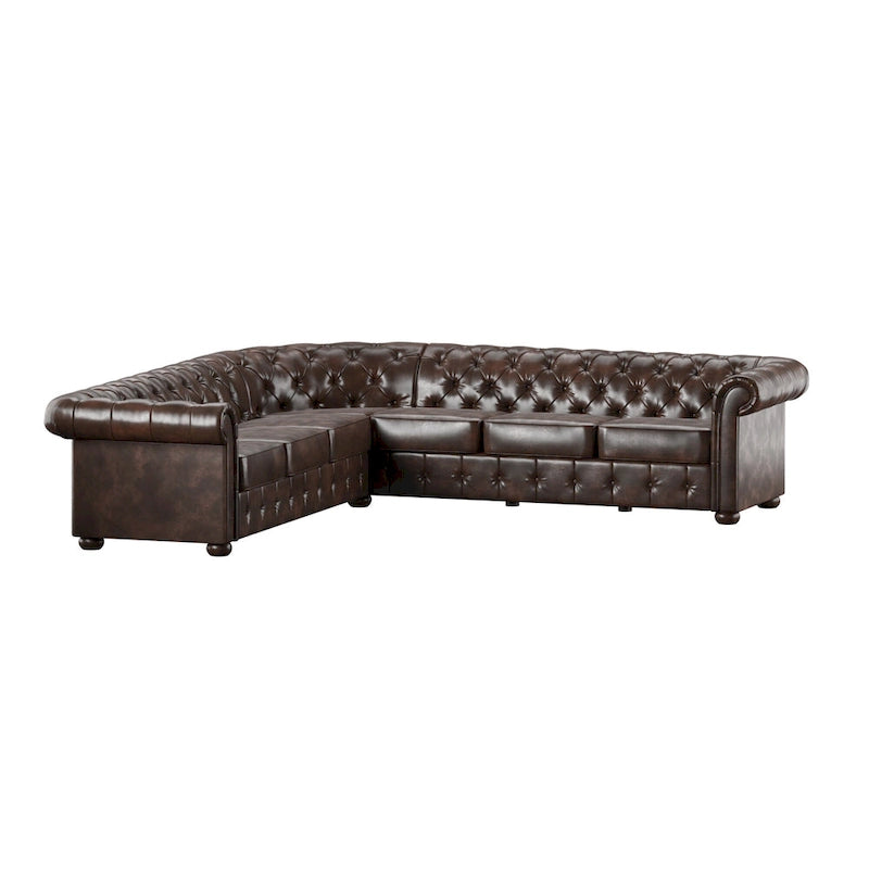 Divano componibile a L Chesterfield Knightsbridge di iNSPIRE Q Artisan