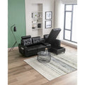 HOMEFUN Canapé Sectionnel Convertible en Velours/PU/Tissu Capitonnage en Forme de L avec Rangement