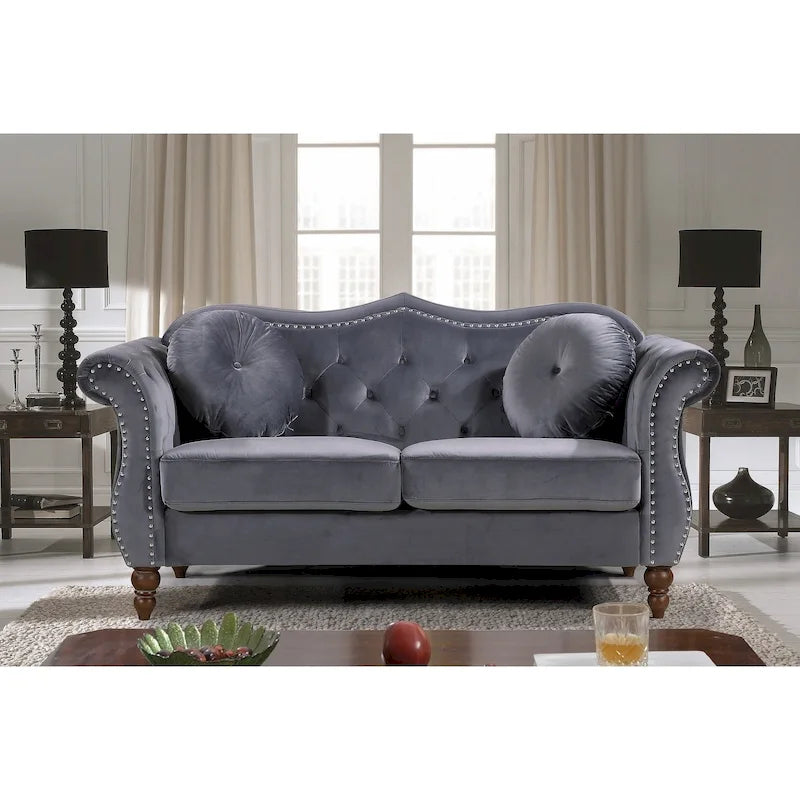 Divanetto Chester Gloria Mid-century con borchie US Pride
