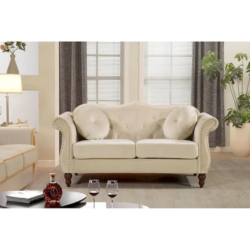 Divanetto Chester Gloria Mid-century con borchie US Pride