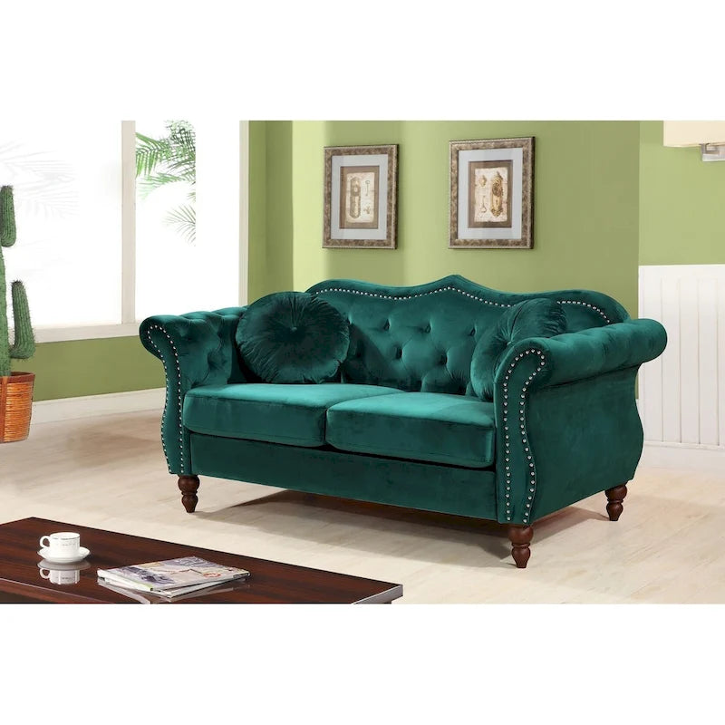 Divanetto Chester Gloria Mid-century con borchie US Pride