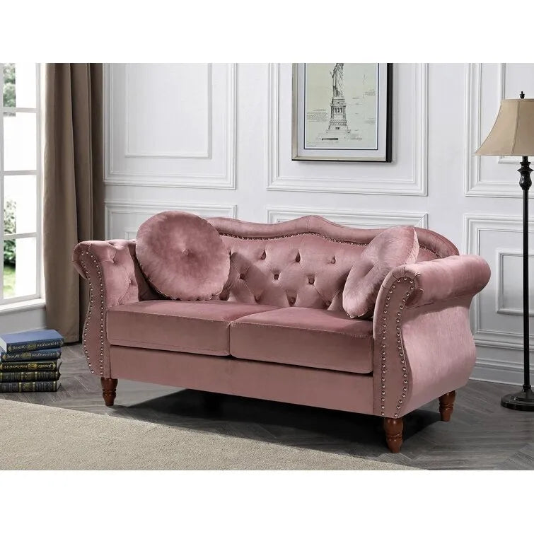 Divanetto Chester Gloria Mid-century con borchie US Pride