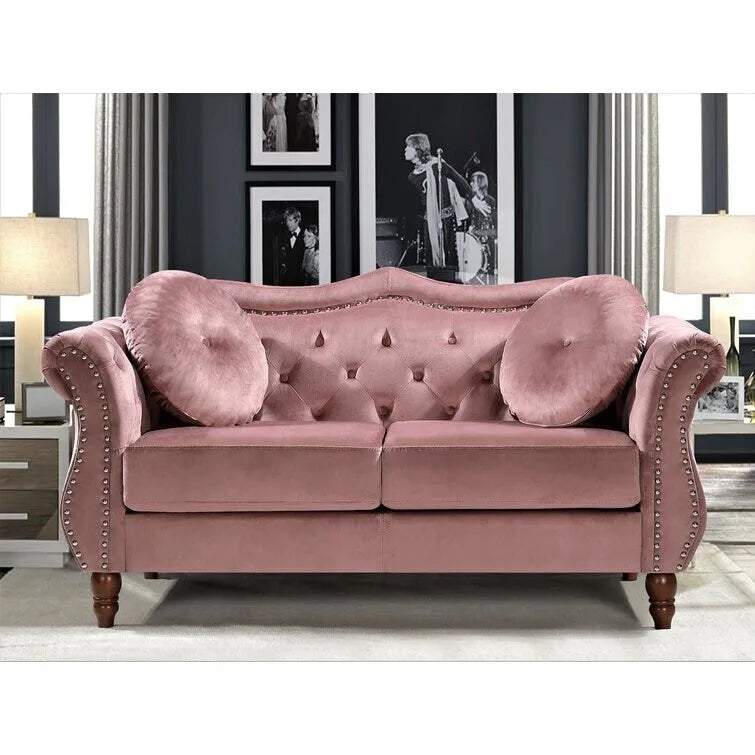 Divanetto Chester Gloria Mid-century con borchie US Pride