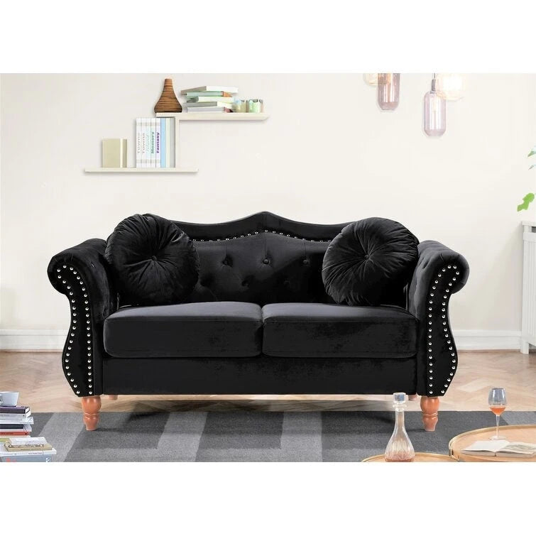 Divanetto Chester Gloria Mid-century con borchie US Pride